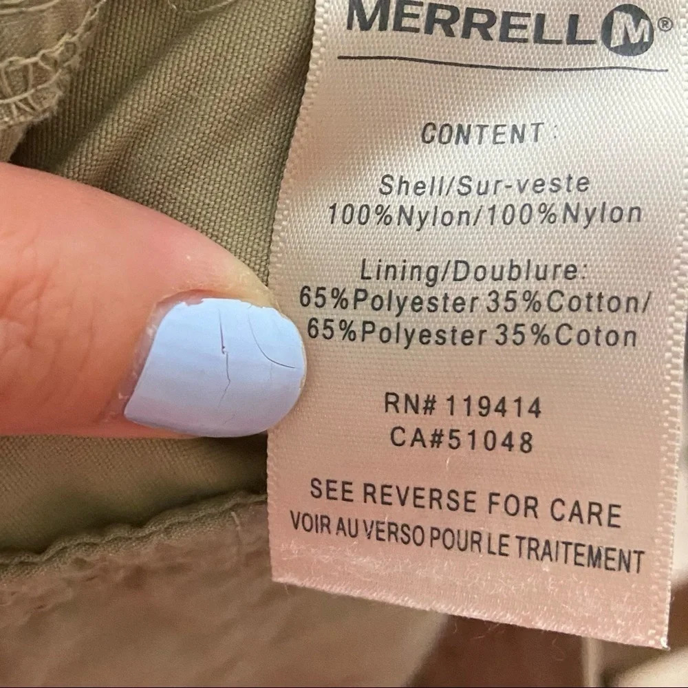 Merrell Opti Wick UPF 50+ Khaki Convertible Pants - Picture 13 of 13